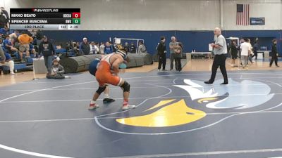 125 lbs 3rd Place - Nikko Beato, Coast Guard vs Spencer Buscema, Roger Williams