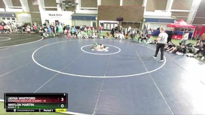 63 lbs Champ Round 1 (16 Team) - Jayna Whitford, Sanderson Wrestling Academy vs Waylon Martin, Idaho 2