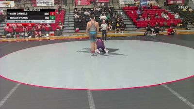 197 lbs Cons. Round 4 - Liam Daniels, Unattached vs Nolan Frank, Missouri Valley