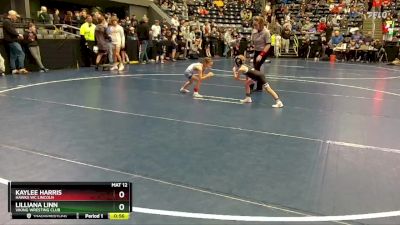 45 lbs Quarterfinal - Kaylee Harris, Hawks WC Lincoln vs Lilliana Linn, Viking Wresting Club