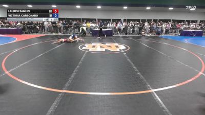 124 lbs Round Of 32 - Lauren Samuel, NC vs Victoria Carbonaro, NJ
