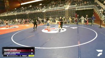86 lbs Quarterfinal - Mason Draper, Touch Of Gold Wrestling Club vs Hayden Harshman, North Big Horn Rams
