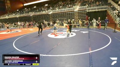 86 lbs Quarterfinal - Mason Draper, Touch Of Gold Wrestling Club vs Hayden Harshman, North Big Horn Rams