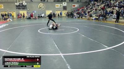 130 lbs 3rd Place Match - LUKAS NUXALL, Chugiak High School vs Nathan McCabe Jr, South Anchorage High School