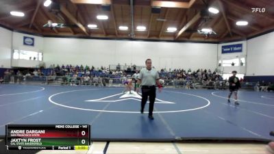 141 lbs Cons. Semi - Andre Dargani, San Francisco State vs Jaxtyn Frost, Cal State Bakersfield