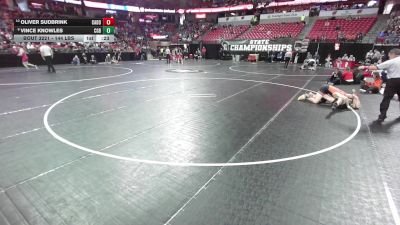 144 lbs Cons. Quarters - Oliver Sudbrink, Cadott vs Vince Knowles, Cedar Grove-Belgium