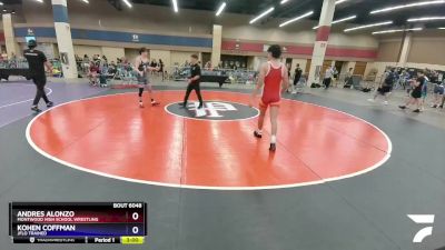 145 lbs Champ. Round 2 - Andres Alonzo, Montwood High School Wrestling vs Kohen Coffman, Jflo Trained