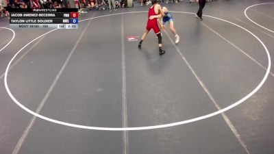 150 lbs Cons. Round 3 - Jacob Jimenez-Becerra, Pinnacle vs Taylon Little Soldier, MN Elite