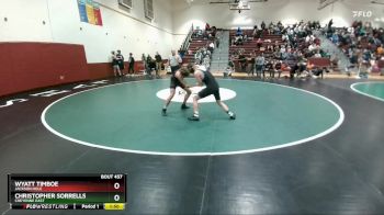 150 lbs Cons. Round 4 - Christopher Sorrells, Cheyenne East vs Wyatt Timboe, Jackson Hole
