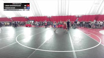 126 lbs 3rd Place Match - Aidan Gruenenfelder, RT Elite Wrestling vs Logan Schad, Team Nazar Training Center