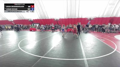 126 lbs 3rd Place Match - Aidan Gruenenfelder, RT Elite Wrestling vs Logan Schad, Team Nazar Training Center