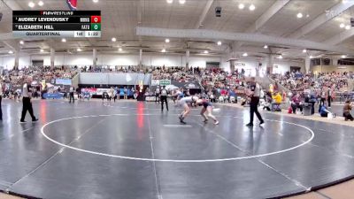 Girls 152 lbs Quarterfinal - Audrey Levendusky, Montgomery Central High School vs Elizabeth Hill, Father Ryan High School