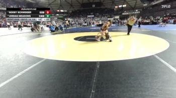 Boys 1A 106 lbs Quarterfinal - Bodey Schweiger, Riverside vs Jordan Meadows, Elma