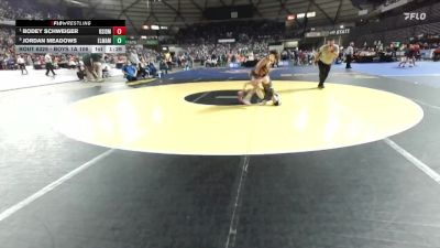 Boys 1A 106 lbs Quarterfinal - Bodey Schweiger, Riverside vs Jordan Meadows, Elma