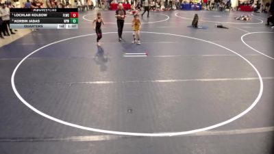 10U - 71 lbs Quarters - Lochlan Kolbow, Forest Lake Wrestling Club vs Korbin Jabas, New Prague Wrestling