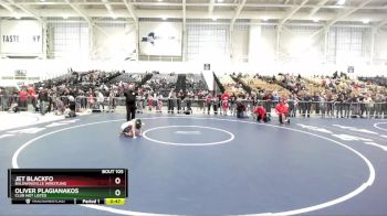 54 lbs Quarterfinal - Oliver Plagianakos, Club Not Listed vs Jet Blackfo, Baldwinsville Wrestling