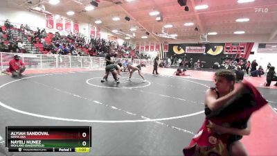 155 lbs Cons. Round 3 - Alyiah Sandoval, Santa Ana vs Nayeli Nunez, Highland (Bakersfield)