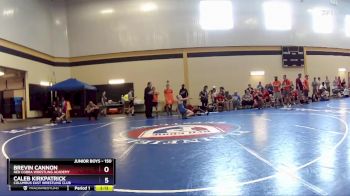 150 lbs 7th Place Match - Brevin Cannon, Red Cobra Wrestling Academy vs Caleb Kirkpatrick, Columbus East Wrestling Club
