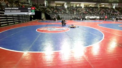 60 lbs Consi Of 8 #2 - Colton Pittman, Roundtree Wrestling Academy vs Koden Harrelson, Trion Mat Dogs Wrestling Club