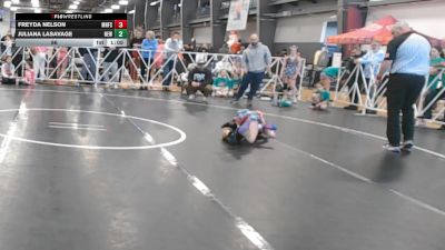 86 lbs Round 1 (9am Saturday) - Freyda Nelson, Minnesota Funky Singlets vs Juliana Lasavage, NEWHALE