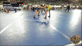 92 lbs Consi Of 16 #2 - Cinch Turner, Bristow Elementary Wrestling Club vs Cohen Wallace, Kingfisher YellowJackets