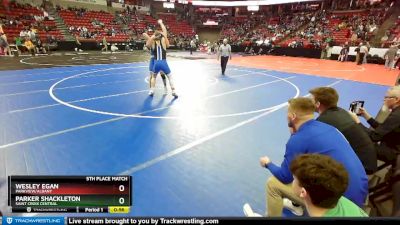 D2-220 lbs 5th Place Match - Wesley Egan, Parkview/Albany vs Parker Shackleton, Saint Croix Central