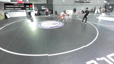 All Cadet Boys Freestyle Upper - 157 lbs Quarters - Christian James Timms, Vacaville High School Wrestling vs Emmanuel Trevino, Golden Valley (Merced) High School Wrestling