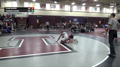 126 lbs 5th Place Match - Karson Pulver, Pleasant Valley vs Cade Happel, Lisbon