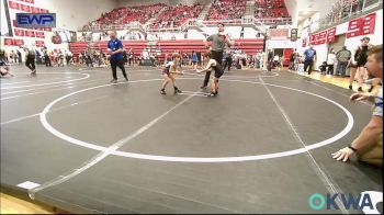 52 lbs Round Of 16 - Greyson Austin, Woodward Youth Wrestling vs Caleb Boyd, Harrah Little League Wrestling