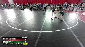 112-118 lbs Cons. Semi - Danika Spets, Wisconsin vs Hayden Andersen, Wisconsin