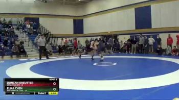 184 lbs Champ Round 1 (16 Team) - Duncan Kreutter, Wesleyan (CT) vs Elias Chen, Williams College