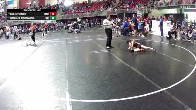 70 lbs Champ. Round 1 - Joshua Cogswell, Westside Wrestling Club vs Eli Johnson, McCook Youth Wrestling Club