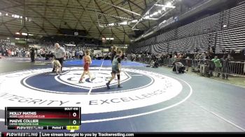 92 lbs Cons. Round 2 - Molly Mathis, Moses Lake Wrestling Club vs Maeve Collier, Camas Wrestling Club