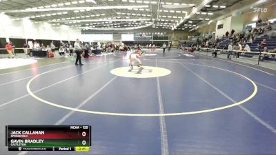 125 lbs Quarterfinal - Gavin Bradley, Castleton vs Jack Callahan, Springfield