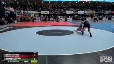 160 lbs Cons. Round 3 - CANNON CLIFFORD, Chugiak High School vs Gideon Schmidt, Eagle River High School