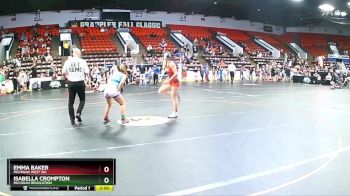 120 lbs Quarterfinal - Isabella Crompton, Michigan Revolution vs Emma Baker, Michigan West WC