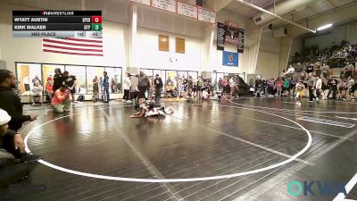 92 lbs 3rd Place - Wyatt Austin, Sperry Wrestling Club vs Kirk Walker, Tulsa Blue T Panthers