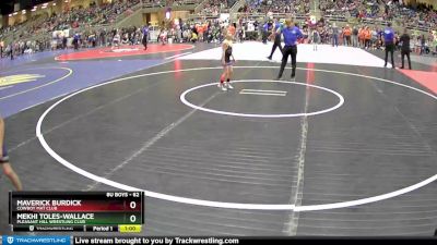 62 lbs Champ. Round 2 - Maverick Burdick, Cowboy Mat Club vs Mekhi Toles-Wallace, Pleasant Hill Wrestling Club