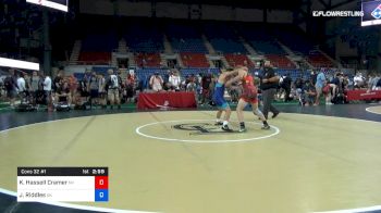 132 lbs Cons 32 #1 - Keegan Hassell Cramer, Nevada vs Justin Riddles, Oklahoma