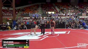 235 lbs Champ. Round 1 - Kena Leonard, Paola vs Taylor Keimig, Effingham-Atchison Co Community