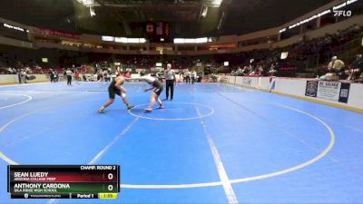 215 lbs Champ. Round 2 - Sean Luedy, Arizona College Prep vs Anthony Cardona, Gila Ridge High School