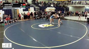 135 lbs. Quarterfinal - Lillie Banks, Menasha vs Sarah Walsh, Middleburg