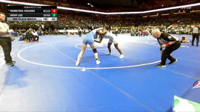 140 Class 2 lbs 3rd Place Match - Irish Lee, Carthage vs Demetria Higgins, McCluer