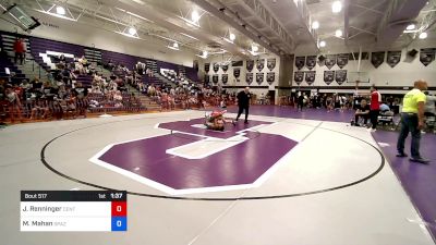 130 lbs Semifinal - Jake Renninger, Central Youth Wrestling vs Mason Mahan, Spazz Wrestling