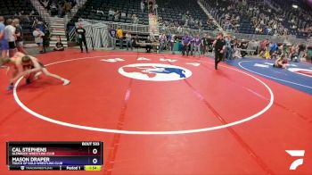 86 lbs Cons. Semi - Cal Stephens, Glenrock Wrestling Club vs Mason Draper, Touch Of Gold Wrestling Club