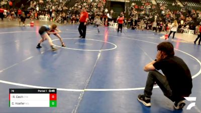 74 lbs Cons. Round 1 - Ryker Cech, Chineeto Trained Wrestling vs Cason Hoefer, Neligh-Oakdale