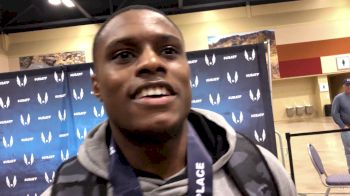 Christian Coleman after breaking the 60m world record
