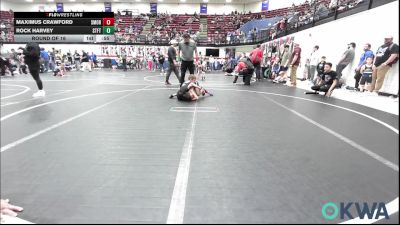60 lbs Round Of 16 - Maximus Crawford, Southmoore SaberCats Wrestling vs Rock Harvey, Standfast