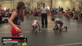 92 lbs Round 2 (4 Team) - Malec Ksebe, SVRWC Gold vs Mason Rausenberger, Bad Bass