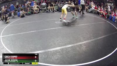 140 lbs Round 5 (6 Team) - Jacob Downs, Kansas Anaconda vs Cinch Forbes, Nebraska Maize